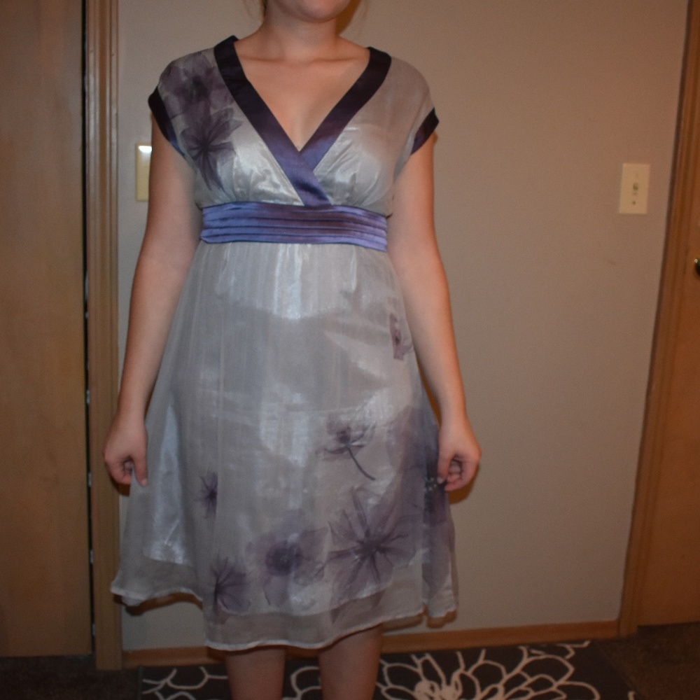 Miss Me Short Sleeve Tie Back Dress Sz M